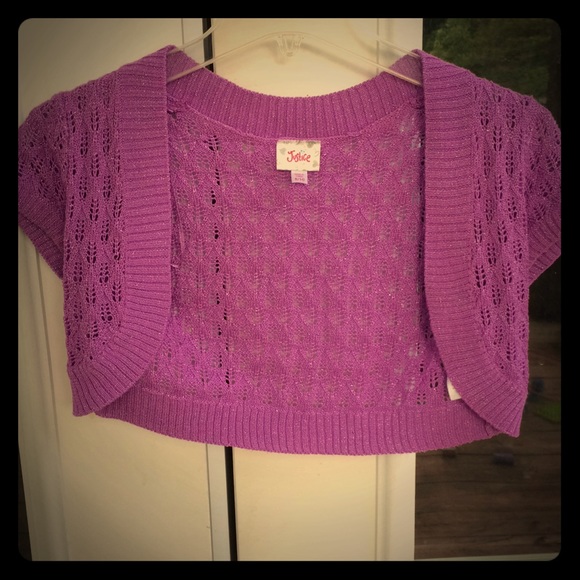 Justice Other - Purple justice size 8/10 crop top sweater